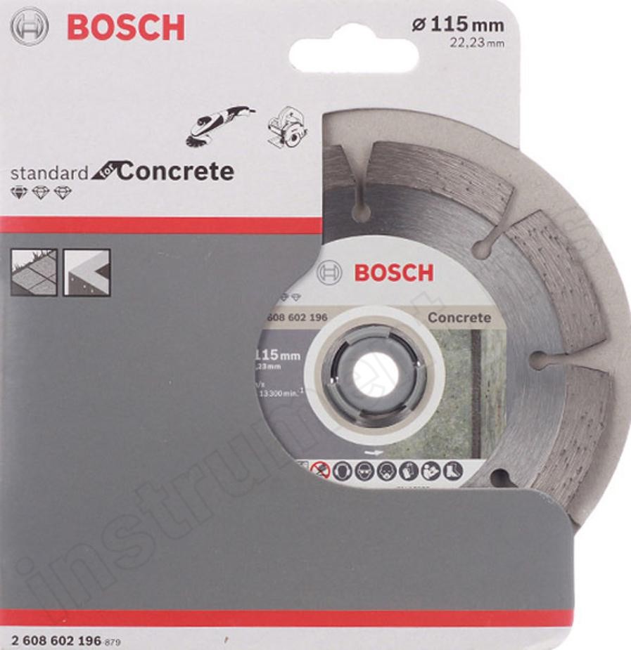 Алмазный диск Standard for Concrete Bosch d=115х10х22,2мм - фото 2